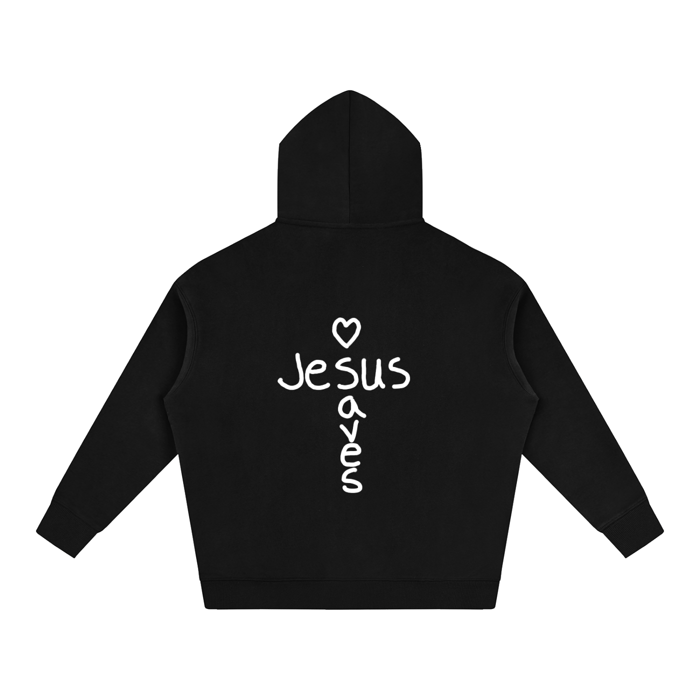 Jesus saves hoodie (white print)